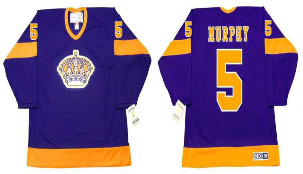 2019 Men Los Angeles Kings #5 Murphy Purple CCM NHL jerseys